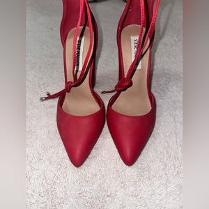 Steve Madden Red Chunky Heels